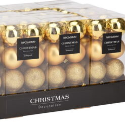 BOULE NOEL 16X5CM PP DORE