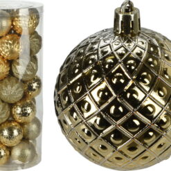 BOULES 6CM SET 35PCS DORE CLR