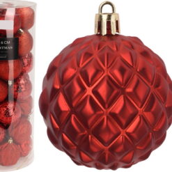BOULES 6CM SET 35PCS ROUGE