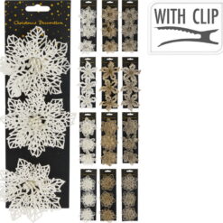 FLEUR SUR CLIP PAILLETTES SET3