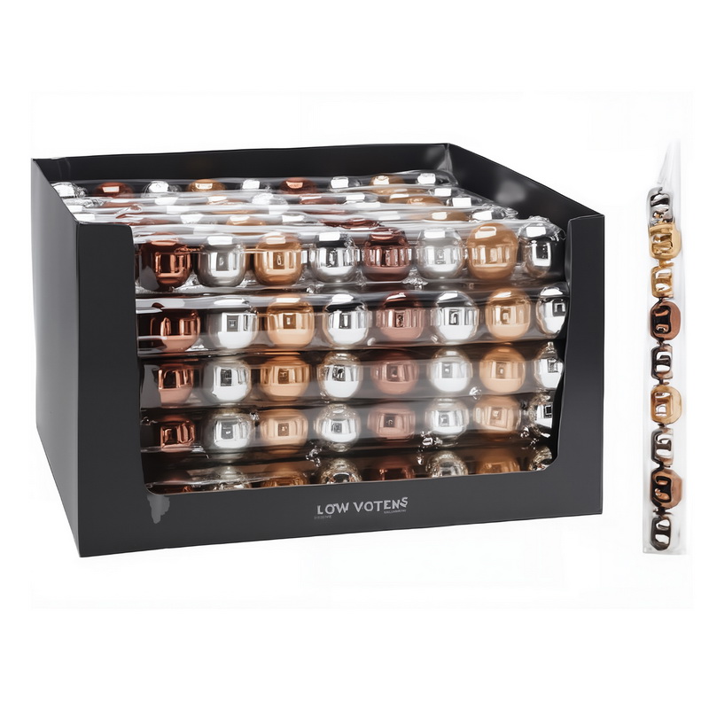 SET BOULES NO?L 9X60MM AMBRE