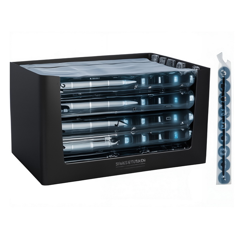 SET DE BOULES DE NO?L 9X60MM BLEU