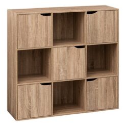 ETAGERE 9 CASES NAT MIX N DOOR