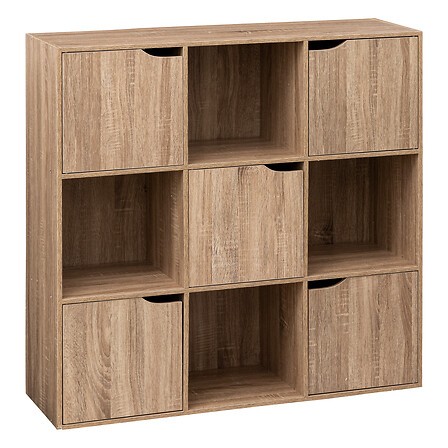 ETAGERE 9 CASES NAT MIX N DOOR