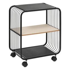 ETAGERE MTL/BOIS 2 NIVEAUX