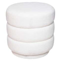POUF BOUCLE SINAN BLC