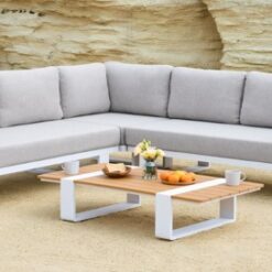 SALON ALU LUXE BLANC ET BEIGE