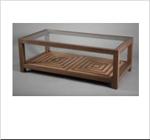 TABLE BASSE PLATEAU VERRE