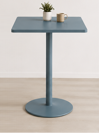 TABLE METAL BLEU