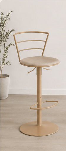 TABOURET METAL BEIGE