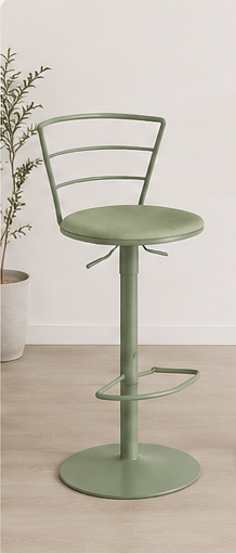TABOURET METAL VERT