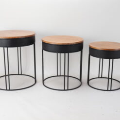 SET 3 TABLES GIGOGNES BOIS