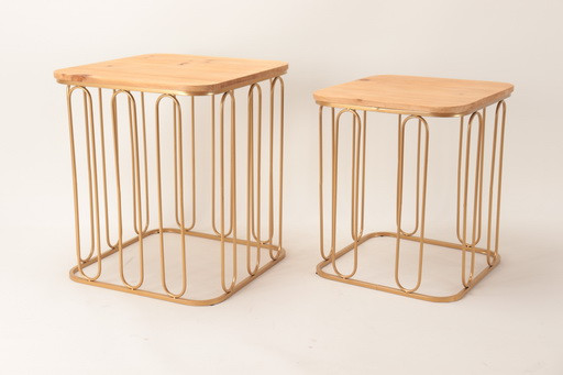 SET 2 TABLES GIGOGNES BOIS