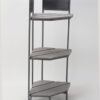 ETAGERE D'ANGLE NOIR/BOIS