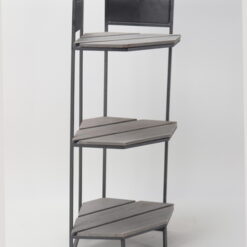 ETAGERE D'ANGLE NOIR/BOIS