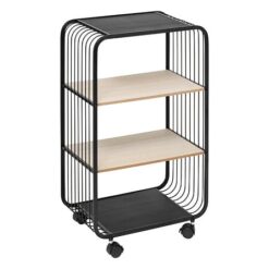 ETAGERE MTL/BOIS 3 NIVEAUX