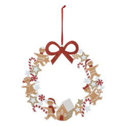 COURONNE BOIS PAIN EPICE 33CM