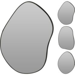 MIRROIR 40X30X1.5CM NOIR