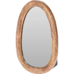 MIROIR OVALE BOIS 25CM NATUREL