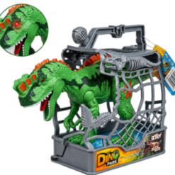 DINOSAURE EN CAGE VERT