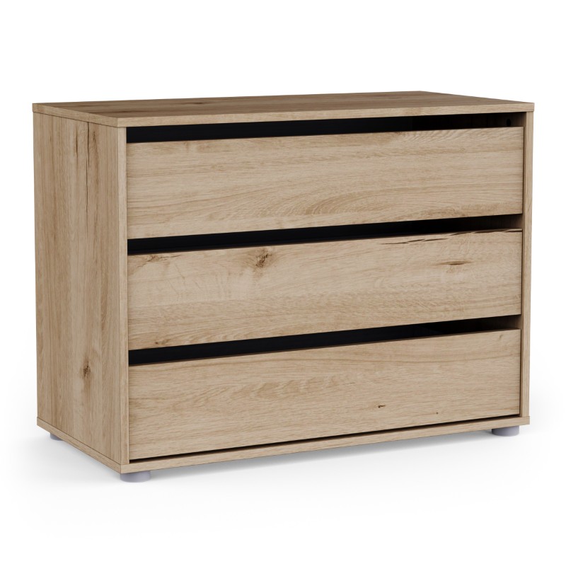 BLOC 3 TIROIRS LARG 80CM"BLOKT
