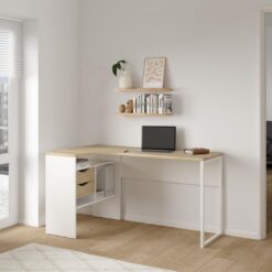 BUREAU 2 TIROIRS BLANC