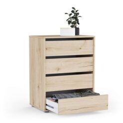 BLOC 4 TIROIRS LARG 60CM CHENE
