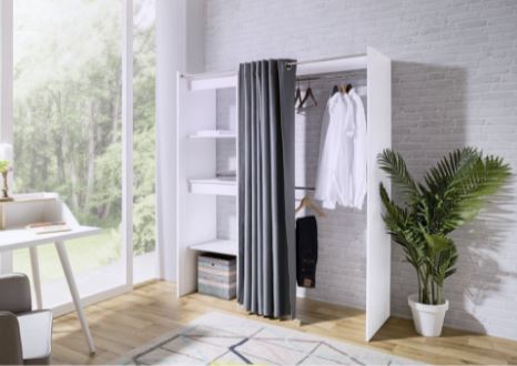 ARMOIRE RIDEAU COLMAR BLANC