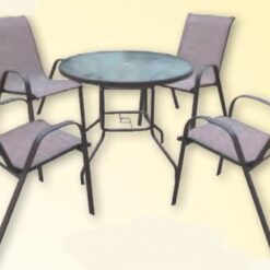 SET TABLE VERRE ALU DIA 102 52675