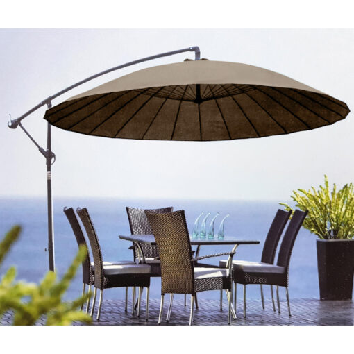 PARASOL ROND 270cm TAUPE