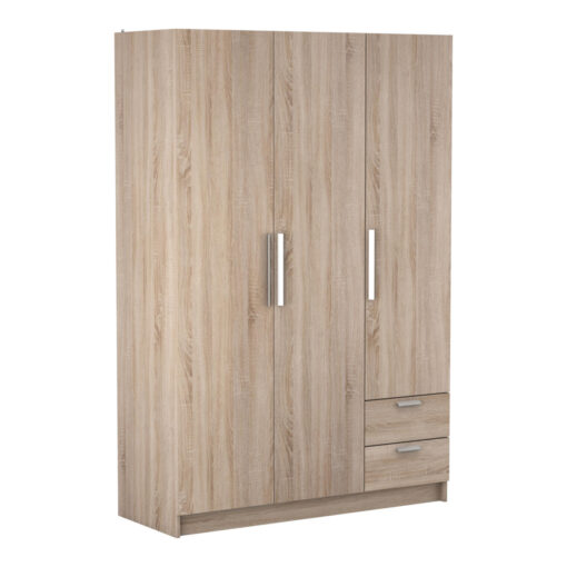 ARMOIRE 3 PORTES 2 TIROIRS