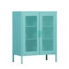 MEUBLE METAL 2 PORTES GRILLAGEES - 3 Coloris