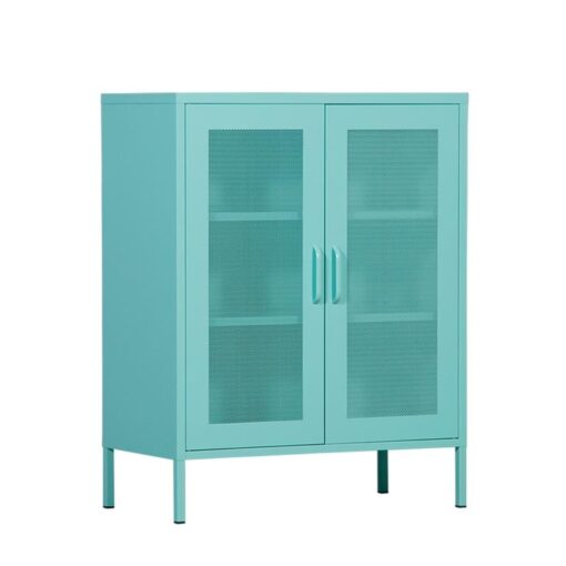 MEUBLE METAL 2 PORTES GRILLAGEES - 3 Coloris
