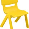 CHAISE MOULEE JAUNE ADULTE