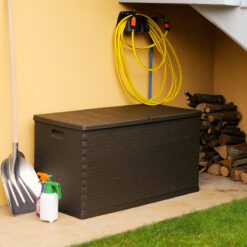 COFFRE 420 L RATTAN  LINE  GRIS