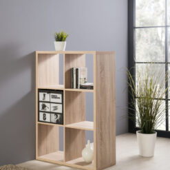 etagere 6 cubes chene