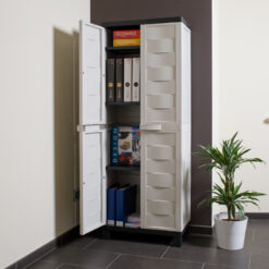 ARMOIRE 2P/3 ETAG GRIS