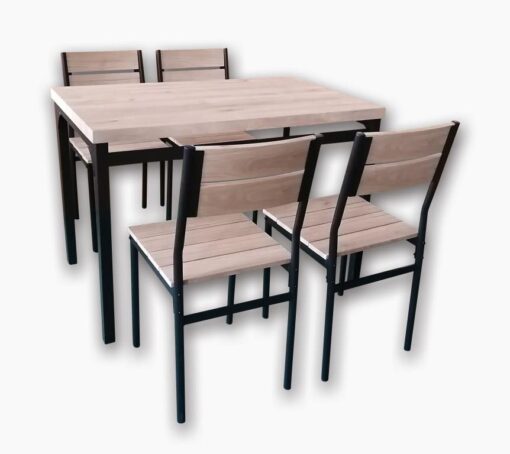 TABLE + 4 CHAISES