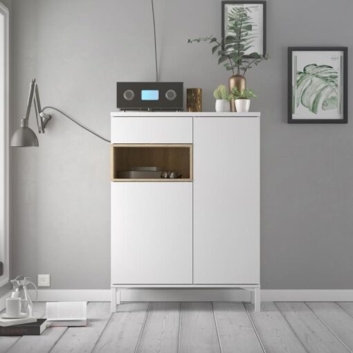BAHUT "SCANDINAVE" 2 PORTES 1 TIROIR 1 NICHE
