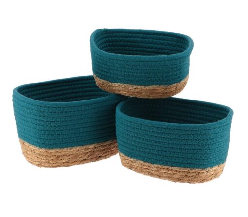 PANIER RECTANGULAIRE COTON - divers coloris et tailles