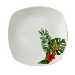 ASSIETTE CARRÉE HIBISCUS – Diverses Tailles