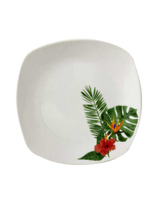 ASSIETTE CARRÉE HIBISCUS – Diverses Tailles
